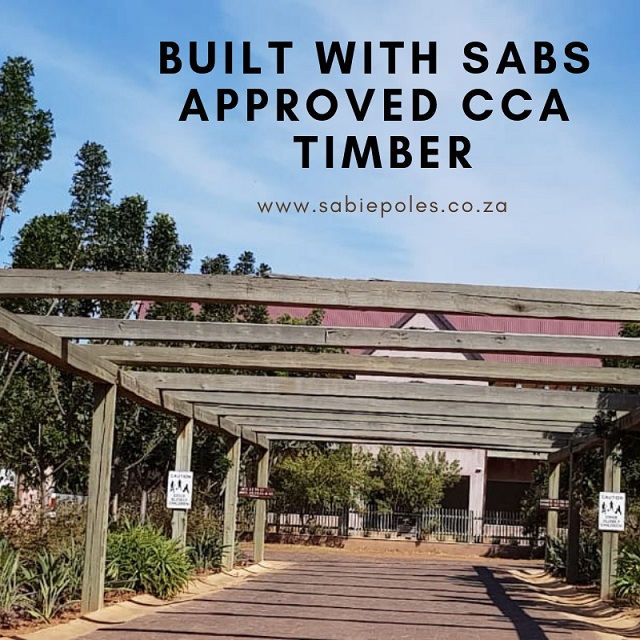 Pergola built with SABS approved CCA timber
